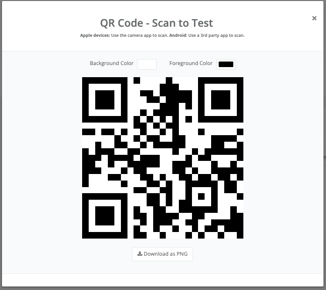 Click the **QR code** to customize the colors.